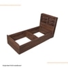 Maverick Engineered Wood Single Bed With Head Board Storage in Columbian Walnut Finish