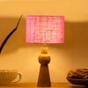 Devansh Pink Jute Table Lamp With  Wood Natural Base (7X18.25 Inches)-11