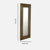 Felix Mango Wood Inlay Brass Tall Wall Mirror