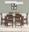 Uri Six Seater Dining Table with Six Chairs & With Porcelain Top