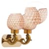 Plantation Dual Light Glass and Metal Wall Light