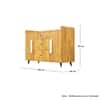 Hexa Red Multipurpose Storage Cabinet With 3 Drawer 2 Door in Giant Wood Colour
