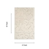 Handmade Wool Area Rug Modern Abstract Ivory Green 4 x 6 Feet Carpet