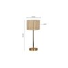 Bamboo Shade with Metal Gold Table Lamp