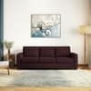 Apollo Compact High Back 3 Seater  Fabric Sofa In Deep Plum Velvet Colour