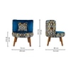 Easy Lounge Chair with Cushion in Blue Color