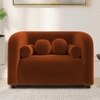 Homro Velvet 1 Seater Sofa in Orange Colour