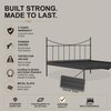 Camden Metal Non Storage Queen Bed in Satin Black Finish