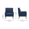Leston Upholstered Fabric Arm Chair in Blue