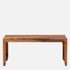 Dolce Rectangular Solid Wood Coffee Table In Walnut Finish