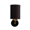 Devansh Metal Electric Wall Light in Black Colour with Black Shade Count of 1 Light