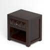 Diamond Solid Wood Bed Side In Walnut Finsh