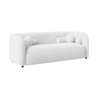Zenol Boucle Fabric 2 Seater Sofa In White