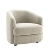 Elegantensemble Wood 1 Seater With Upholstery Non Storage Sofa In White Colour