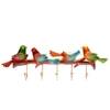 Metal Handpainted Bird Key Holder with 5 Hooks in Multicolour