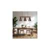 Funnel 3 Series Brown Solid Wood Cluster Hanging Light