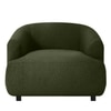 Morgen Boucle Fabric 1 Seater Sofa In Olive Green