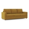 Apollo Compact High Back 3 Seater Fabric Sofa in Ochre Colour