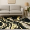 Luxe Home Polyester Cosmic Swirl Carpet – (4x6 Feet, Multicolor, TPR)