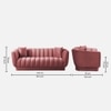 Exalt Fabric Sofa (Pink)