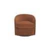 Andean Swivel Solid Wood Accentrel Chair in Brown Colour