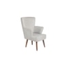 Melinoe Solid Wood Lounge Chair In Grey Colour