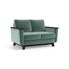 Corby Luxe 2 Seater Fabric Sofa in Dusty Turquoise Velvet Colour