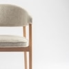 Beechcraft Solid Wood Dining Chair in Beige Colour