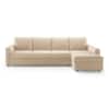 Apollo Sofa (Colour : Birch Beige, Cushion : Hard, Back Type : Regular, Seating Capacity : Right Aligned 3 Seater + Right Aligned Chaise + Ottoman)