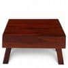 Bradford Sheesham Wood Contemporary Square Foldable Coffee Table In Honey Finish