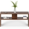 BLUEWUD Oliver Engineered Wood Coffee Center Sofa Tea/Teapoy Console Table with Storage for Sofa Set Living Room Home Hall (Brown Maple)