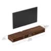 BLUEWUD Primax Solo Standard Engineering Wood Wall Mount TV Entertainment Unit Set Top Box Stand/TV Cabinet Panel with Shelves for Books & D�cor Display Unit, Ideal for 50" (Brown Maple)