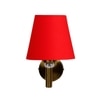 Devansh Metal Electric Wall Light in Gold Colour with Red Shade Count of 1 Light