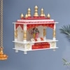 D'Dass Sheesham and Mdf Wooden Home Temple For Pooja Mandir For Home