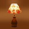 Devansh Multicolor Cotton Table Lamp With  Wood Natural Base (10X12.5 Inches)-37