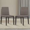 Galatea Dining Chair Set Of 2 Teak In American Walnut Finish With Grey Colour Fabric