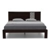 Alaca Solid Wood Queen Size Bed In Mahogany Finish