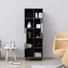 Hexa Engineered Wood Bookshelf Multipurpose Storage Rack in Slate Grey Colour