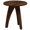Crescent Solid Wood  Side Table Walnut Finish
