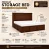 Sahaj Solid Wood Compact King Bed Hydraulic Storage Provincial Teak Finish Mattress 72 x 72 Inches