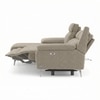 Emila Fabric Left Aligned Three Seater Sectional Recliner in Fossil Weave Colour
