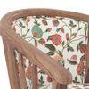 Bella Lounge Chair Finish Teak Beige Flora Colour