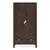 Toledo Solid Wood 2 Door Wardrobe In Dark Chestnut Finish