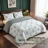 Green Floral 4 Pcs Comforter set with Queen size bedsheet + 2 Pillow covers