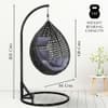 Premium Egg Single Seater 6 Star Swing Chair Grey