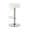 Doe Buck Linon Adjustable Bar Stool in Beige Colour with Chrome Base