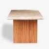 Hiro Solid Wood Dining Table Set in Grey Colour
