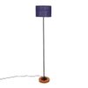Estelle Blue Cotton Shade Floor Lamp