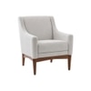Claudia Boucle Fabric Arm Chair in White Colour