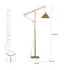 Holborn Classic Dome Swivel Arm Floor Lamp